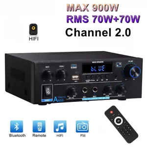 Digital Verstärker Audio Bass Bluetooth Heimverstärker Hifi FM Subwoofer Lautsprecher - Bild 1 von 23