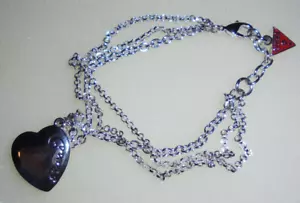 Guess Armband Schmuck silberfarbend Herz 3 reihiggestempelt/signiert Nr.1401 - Bild 1 von 6