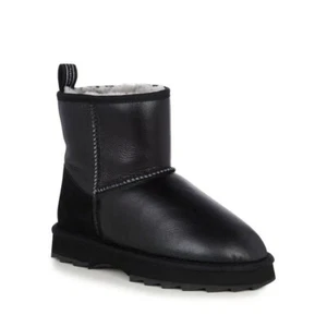 Emu Australia Sharky Mini Town Black Boots, Women's Size 10 - Picture 1 of 8