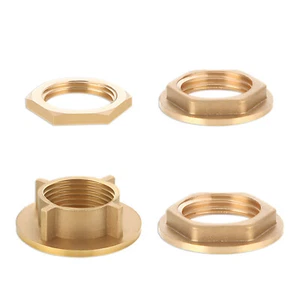 1/2 Zoll Rohrmutter Messing mit Innengewinde IG Flansch Sechskant Gewindefitting - Picture 1 of 6