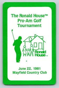 Tarjeta intercambiable Green Ronald House Pro-Am Golf Tournament 1981 Mayfield Country Club - Imagen 1 de 2