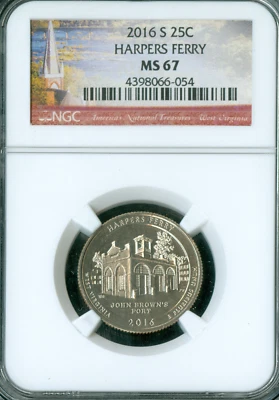 2016 S HARPERS FERRY NGC MS67 PQ 2ND FINEST GRADE * - Image 1 of 2