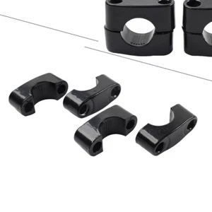 2x Black 22mm 7/8'' Motor HandleBar Mount Clamp Riser Adapter Dirt Pit Bike ATV - Picture 1 of 12