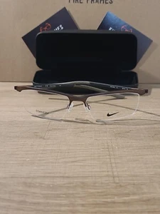 NUEVAS GAFAS DEPORTIVAS NIKE 6073 214 satinadas nogal/negro titanio 56-16-145 - Imagen 1 de 10