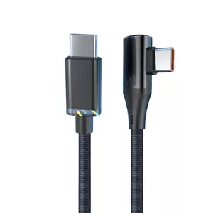 90 DEGREE Right Angle USB Type C to C Fast Data Sync Charger Charging Cable Lead - Picture 1 of 12