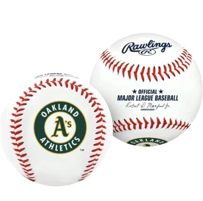 Oakland A's Coleccionable MLB Logo Béisbol - Rawlings - NUEVO En Bolsa ⚾️💛💚 Foto 1 de 2