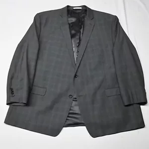 Joseph Abboud 54R Gray Sharkskin 100% Wool Mens Blazer Sport Coat Suit Jacket - Picture 1 of 12