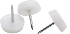 30 Pcs Furniture Feet Nail Nylon Chair Glides Sliders round Head 18 X 5 MM Chair - Picture 1 of 3