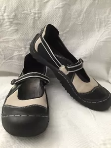 J-41 8M Rebirth schwarz elfenbein Leder Klettverschluss CrossStrap Komfort Gehen Sportschuh - Bild 1 von 7