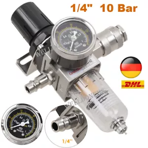Druckluft Wasserabscheider 1/4" 10 bar Druckminderer Wartungseinheit Filter DHL - Bild 1 von 12
