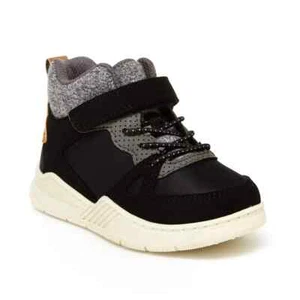 New OshKosh Size 4 Boys Igniton-B Toddler Ankle Boots Charcoal and Gray - Picture 1 of 5