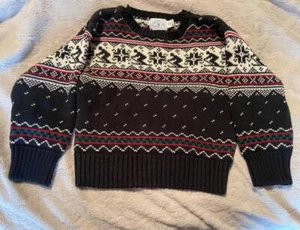 KItestrings Boy's Heavyweight Cotton Crewneck Ski Sweater Sz. 5/6 Pristine - Picture 1 of 2