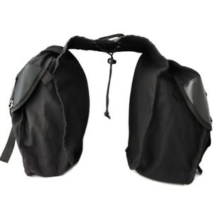 Motorcycle Bike Rear Tail Storage Pocket Saddle Bags Canvas Luggage Accessories