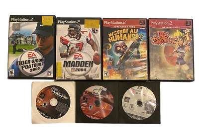 Lote Videojuegos Sony Playstation 2 PS2 7 Gran Tourism’s 3, Tiger Woods, Madden 04 Foto 1 de 4