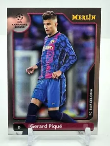 Gerard Pique 2021-22 Merlin Chrome UEFA Base #110 FC Barcelona - Bild 1 von 1