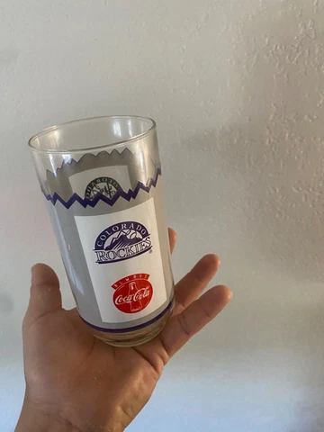 Colorado Rockies Spring Training 1995 Tucson Arizona Glass Tumbler Coca Cola Cover