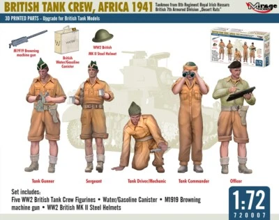 Mirage-Hobby 720007 British Tank Crew, Africa 1941 SCALA 1/72 - Immagine 1 di 2