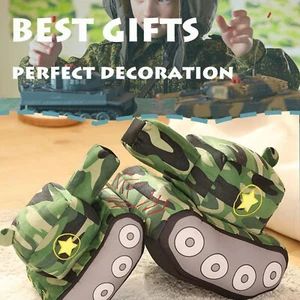 Tank Car Plush Pillow Cartoon Camouflage Tank Stuffed Truck Toy Simulation Tank - Picture 1 of 6