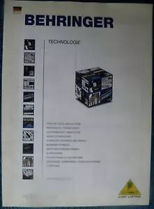 BEHRINGER PROSPEKT. 20 SEITEN,AUS 06,DATEN,POWER MIX,LAUTSPRECHER,ENDSTUFEN,usw - Bild 1 von 2