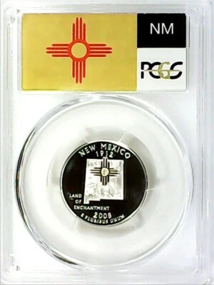 2008-S 25C State Quarter New Mexico PCGS PR69 DCAM 90% Silver 22loot0403 - Image 1 of 4