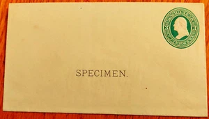 US U83 small entire with SPECIMEN overprint, mint NH and fresh, no bends - Picture 1 of 2