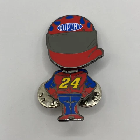 Jeff Gordon #24 NASCAR Dupont Bobble Head Enamel Pin Action Motorsports COOL Cover