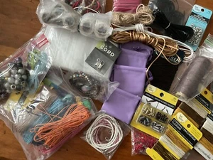 Mixed Assorted Lot CORDINGS - TWINES - FINDINGS for Braiding - Knotting CRAFT - Picture 1 of 7