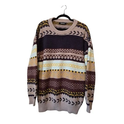 Suéter Retro Aelfric Eden MED Abuelo 3D Rayas Academia Preppy Años 90 Y2K Cabina Foto 1 de 4