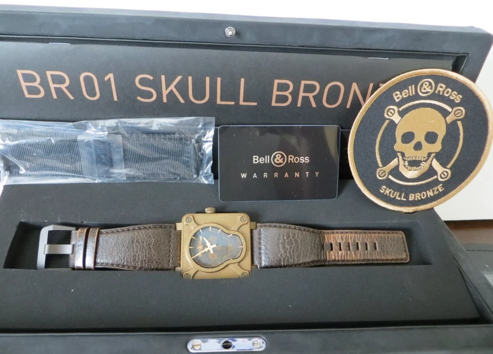 Bell & Ross BR01-92-Skull-BR Bronze Limited Edition - Box+Papers - Extra Nice!! - Image 1 of 4