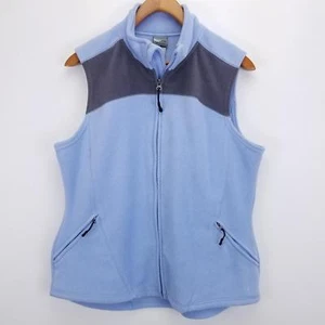 Champion Women's Sleeveless Solid Blue Full - Zip Vest - Size XL - Polyester - Picture 1 of 4