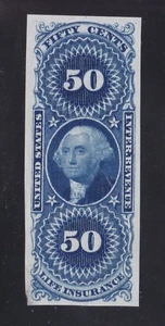 US R58P3 50c Life Insurance Proof on India Paper VF-XF appr SCV $65 - Picture 1 of 2