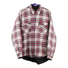 Tradition Outfitters Checked Overshirt - XL Red Cotton