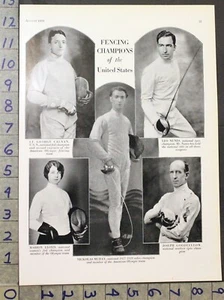 1928 SPORT FENCE FOIL EPEE OLYMPIC CALNAN LLOYD GOODFELLOW AD 30940 - Picture 1 of 1