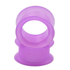PAIR-LARGE FLARE SOFT Silicone Ear Skins-Ear Gauges-Thick Ear plugs-Ear Tunnels - Picture 1 of 23
