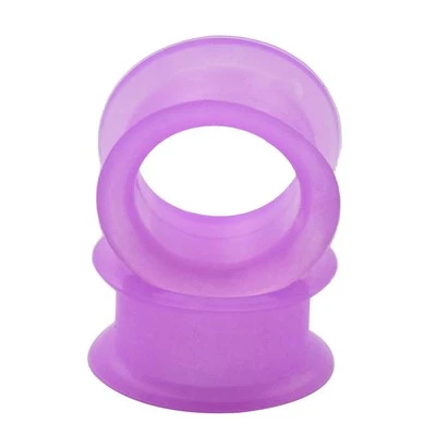 PAIR-LARGE FLARE SOFT Silicone Ear Skins-Ear Gauges-Thick Ear plugs-Ear Tunnels - Image 1 of 4