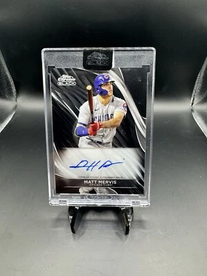 MATT MERVIS 2024 TOPPS CHROME BLACK ROOKIE AUTO CHICAGO CUBS ENCASED - Image 1 of 2