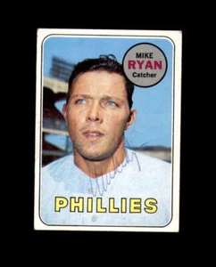 Autografo firmato Mike Ryan 1969 Topps Philadelphia Phillies - Foto 1 di 2