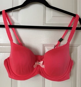 Victorias Secret Body By Victoria Size 36C Bright Orange Lined Demi - Picture 1 of 3