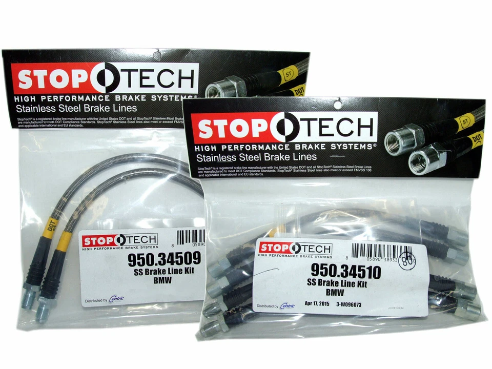 Líneas de freno trenzadas de acero inoxidable Stoptech (Juego delantero y trasero / 34509+34510) Foto 1 de 1