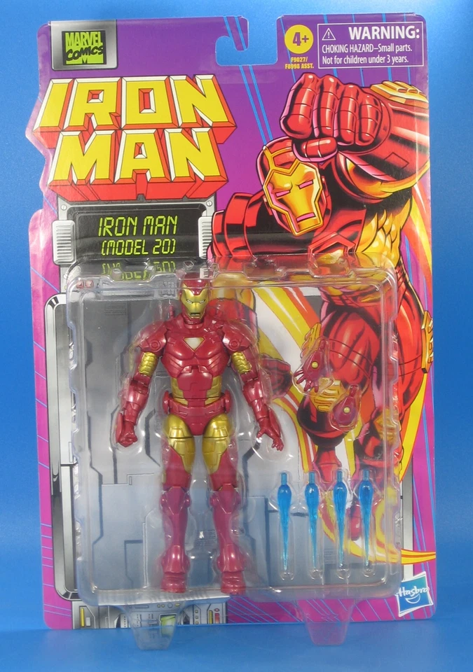 Hasbro Marvel Legends Retro Iron Man Model 20 Wave 1 Comics Action Figure