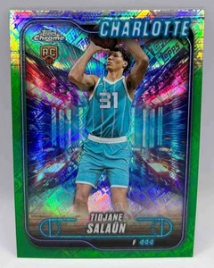 2024 Topps Chrome Tidjane Salaun Green Refractor #148 RC Hornets - Picture 1 of 2
