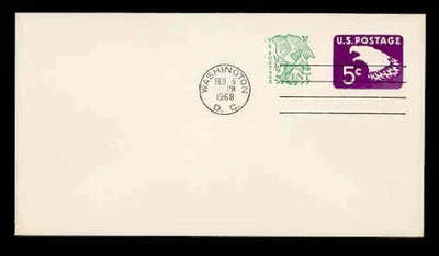 U553 5c+1c REVALUED ENVELOPE FDC - UNCACHETED - Image 1 of 2