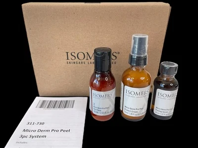 Isomers Skincare Micro Derm Pro Peel 3 Piece System Serum Polish Cream - New Set - Image 1 of 3