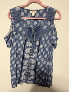 Mujer Talla XL Style & Co. Top manga corta hombro frío - Imagen 1 de 9