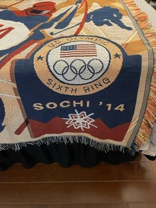 Arazzo/Coperta Sportiva-Squadra Olimpica USA-SOCHI-2014-Giochi Olimpici Invernali60" x 46" - Foto 1 di 10