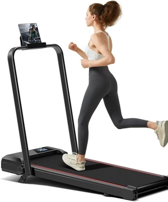 UMAY Walking Pad Treadmill with Incline, Under Desk Treadmill, Handle bars - Image 1 of 4