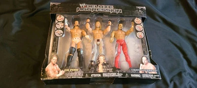 Lote de 3 figuras WWE Wrestling Jakks Deluxe Aggression Edge CM Punk Chavo RARO Foto 1 de 4