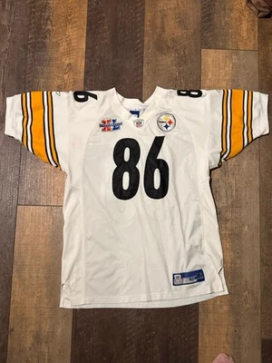 Camiseta vintage Hines Ward Pittsburgh Steelers Reebok blanca cosida para hombre 48 Foto 1 de 4