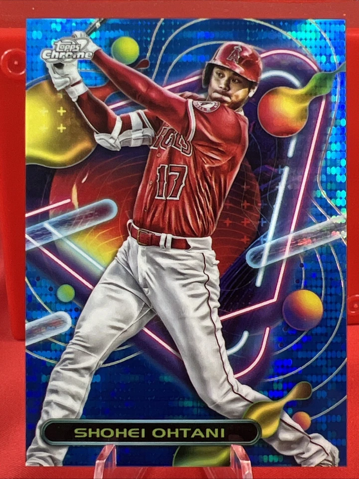 SHOHEI OHTANI 2022 TOPPS COSMIC CHROME BLUE MOON REFRACTOR /99 , ANGELS - Image 1 of 4