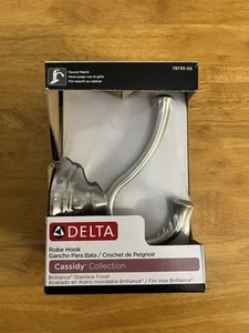 Delta 79735-SS Cassidy Collection Bath Double Robe Hook Brilliance Stainless - Picture 1 of 4